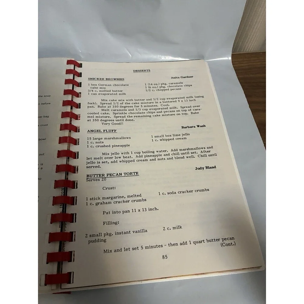 Temple Baptist Church Cookbook Ladies fellowship Group Vintage 1968-88